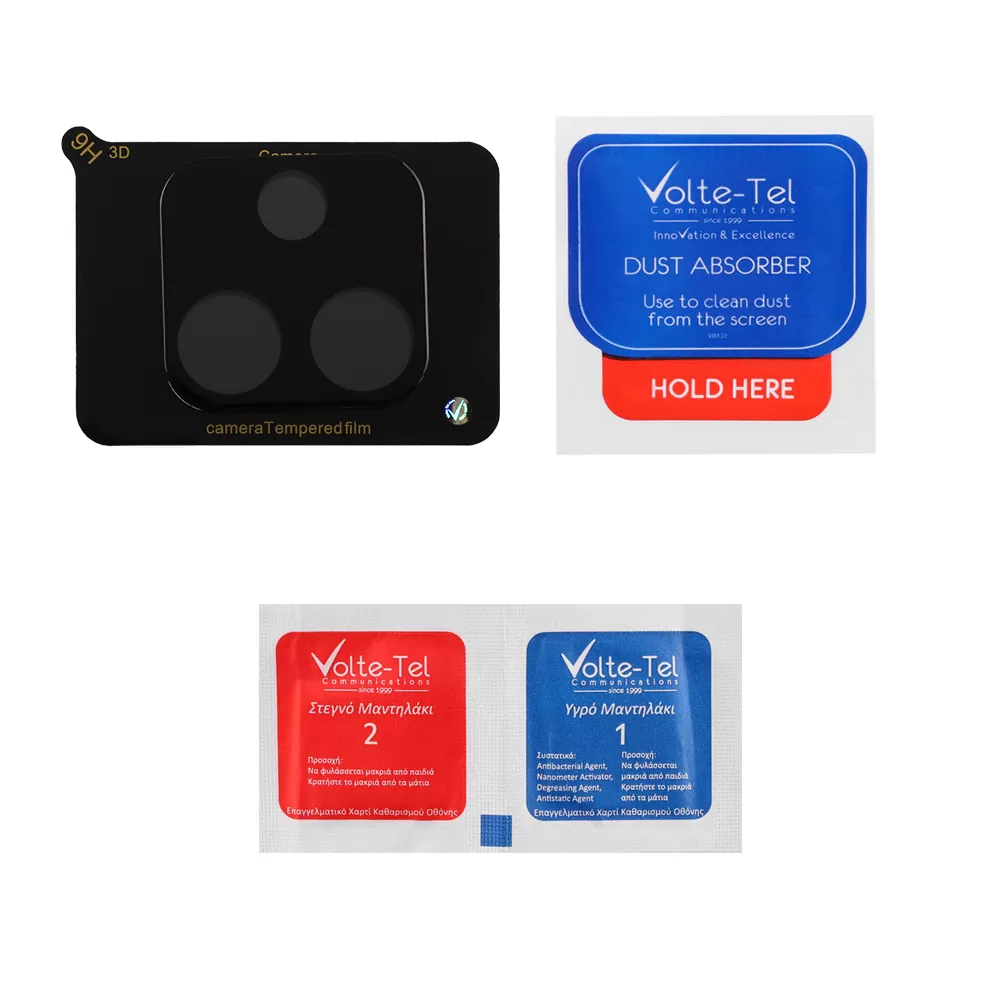 VOLTE-TEL TEMPERED GLASS XIAOMI REDMI NOTE 14 5G 6.67" 9H 0.25mm 3D CURVED FOR CAMERA BLACK - Image 3