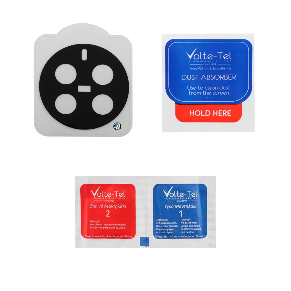 VOLTE-TEL TEMPERED GLASS REALME 12 PRO 5G 6.7" 9H 0.25mm 3D CURVED FOR CAMERA BLACK - Image 3