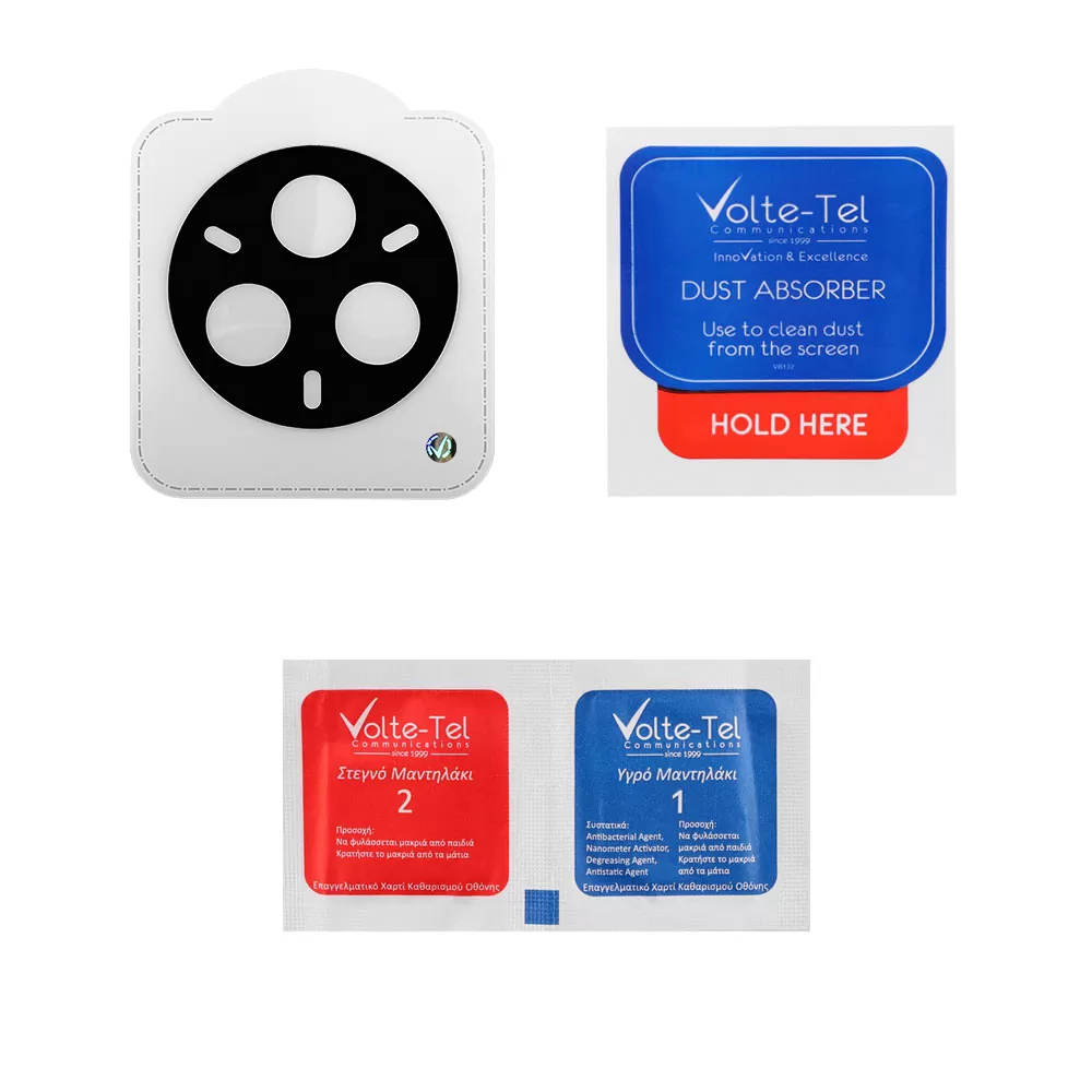 VOLTE-TEL TEMPERED GLASS REALME 14 PRO 5G 6.77" 9H 0.25mm 3D CURVED FOR CAMERA BLACK - Image 3
