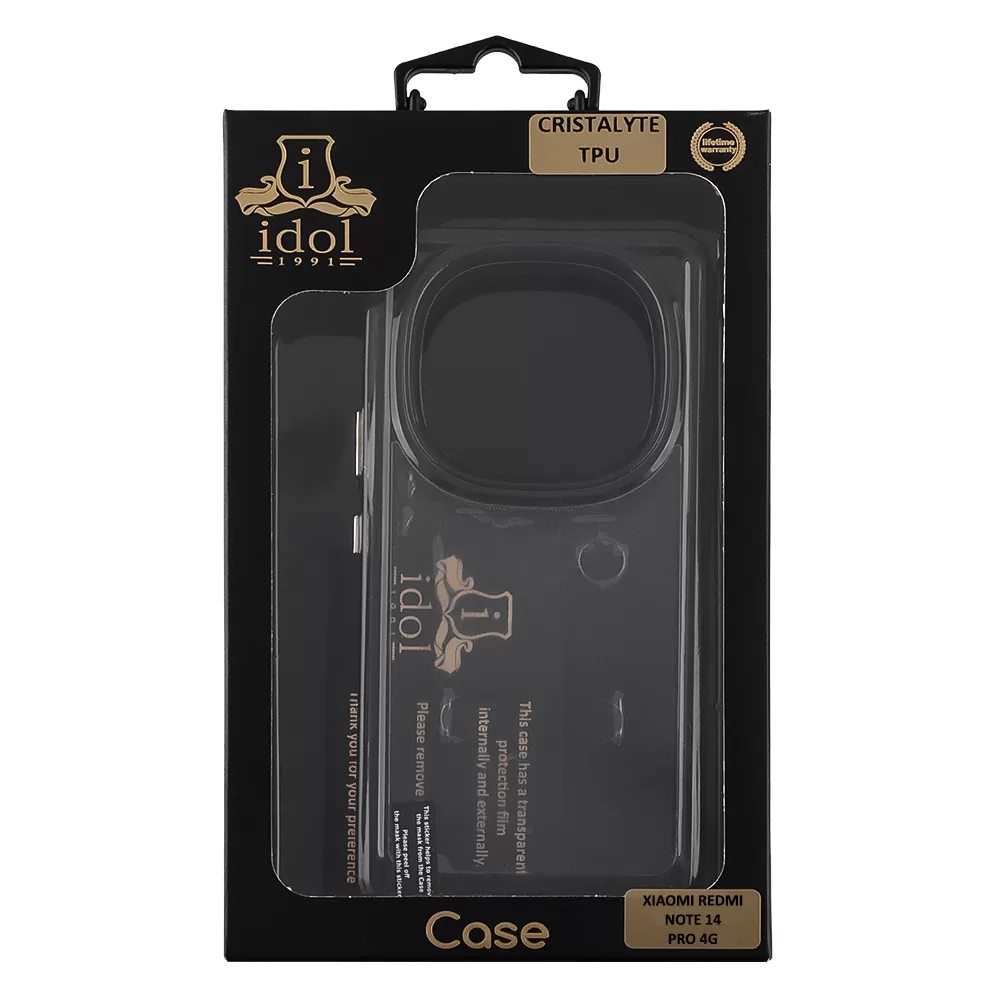 IDOL 1991 ΘΗΚΗ XIAOMI REDMI NOTE 14 PRO 4G 6.67" CRISTALYTE TPU CAMERA GUARD ΔΙΑΦΑΝΗ ΓΚΡΙ - Image 2