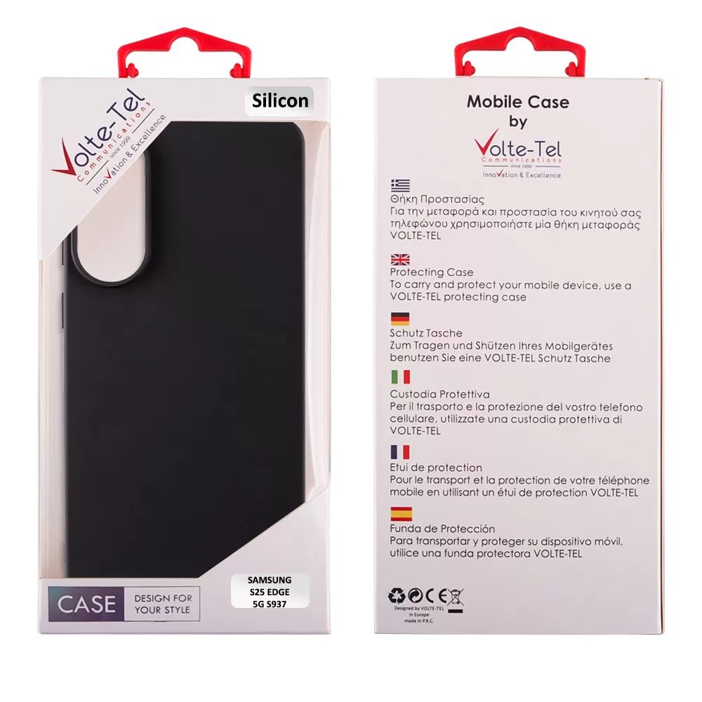 VOLTE-TEL ΘΗΚΗ SAMSUNG S25 EDGE 5G S937 6.66" SILICON TPU CAMERA GUARD BLACK - Image 2