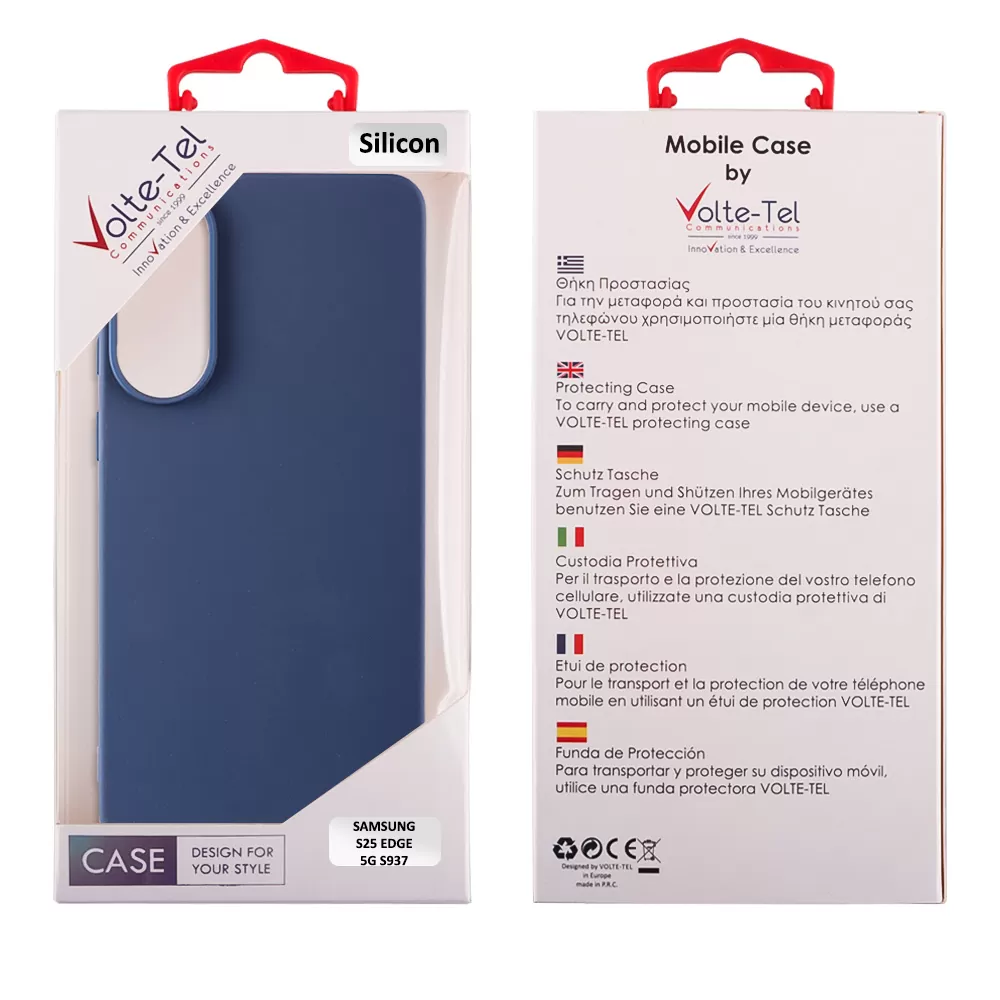 VOLTE-TEL ΘΗΚΗ SAMSUNG S25 EDGE 5G S937 6.66" SILICON TPU CAMERA GUARD BLUE - Image 2