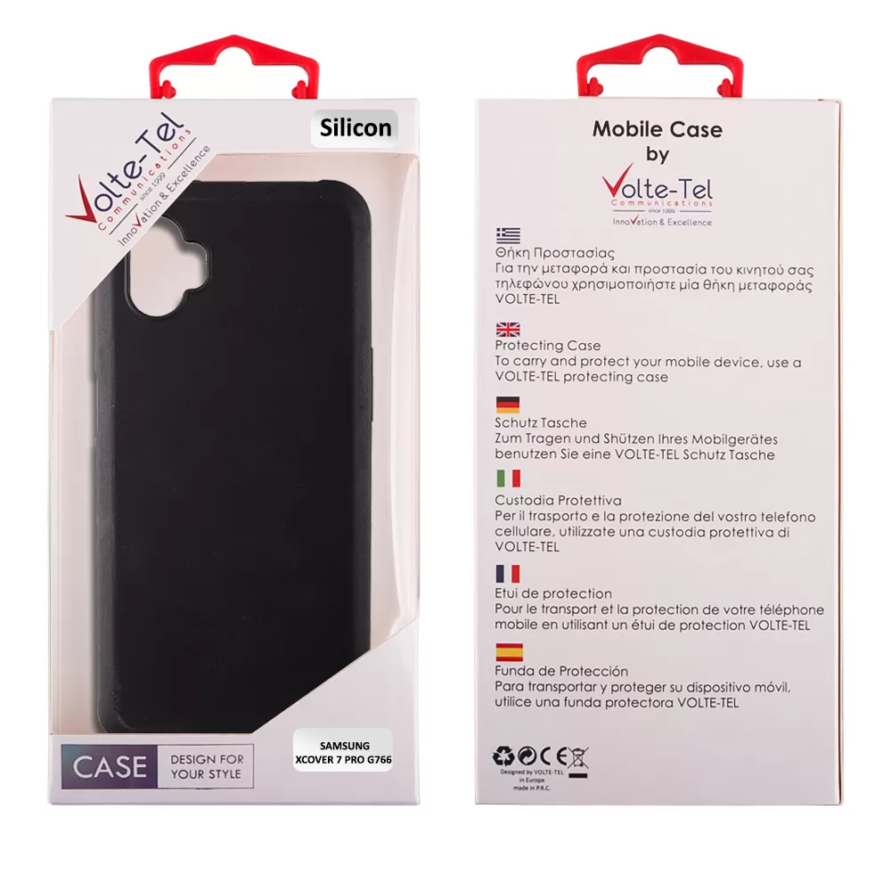 VOLTE-TEL ΘΗΚΗ SAMSUNG XCOVER 7 PRO G766 6.6" SILICON TPU CAMERA GUARD BLACK - Image 2