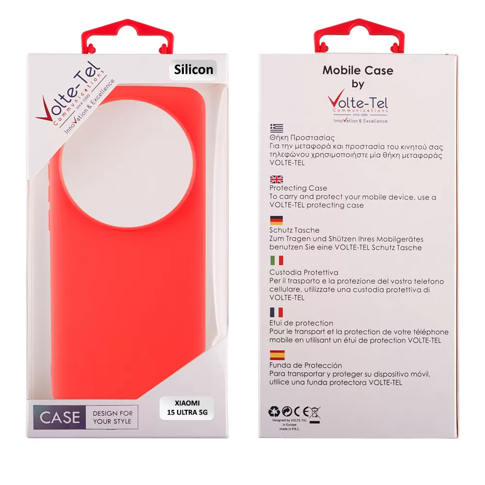 VOLTE-TEL ΘΗΚΗ XIAOMI 15 ULTRA 5G 6.67" SILICON TPU CAMERA GUARD RED - Image 2