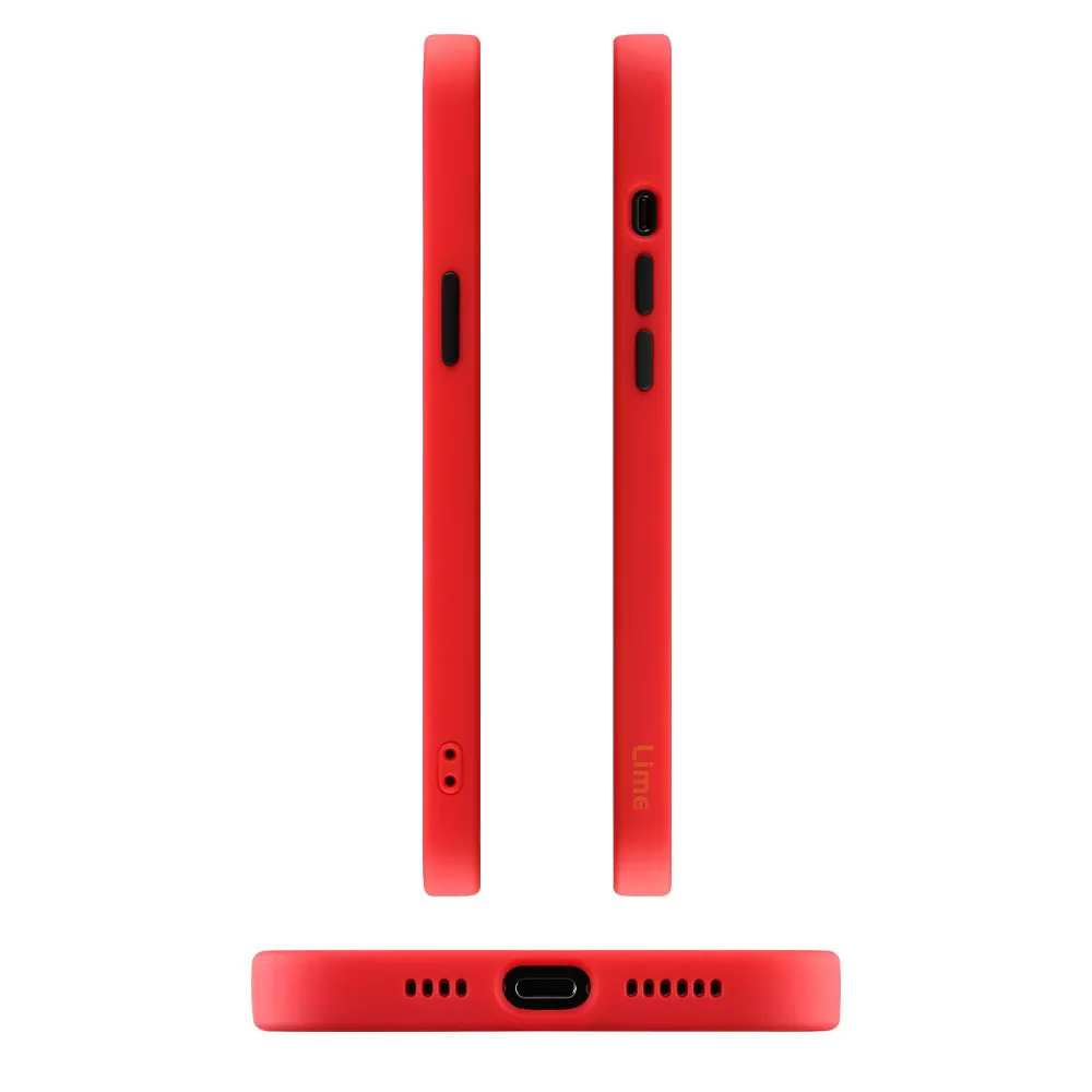 LIME ΘΗΚΗ IPHONE 16E 6.1" HARDSHELL FUSION FULL CAMERA PROTECTION RED WITH BLACK KEYS - Image 5