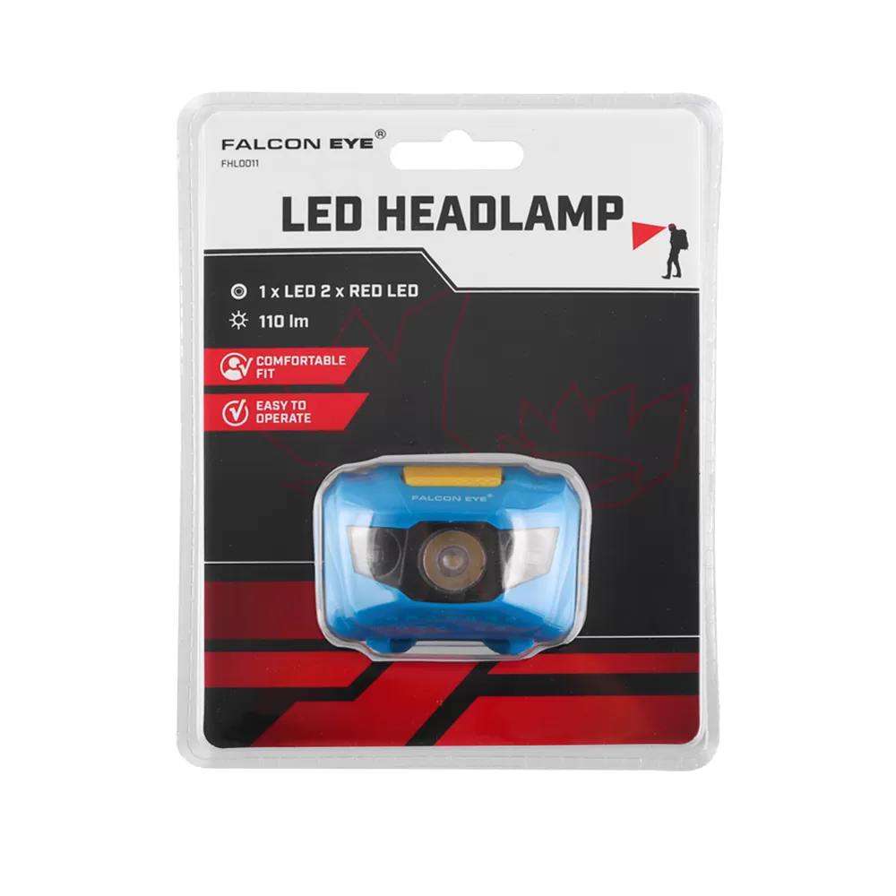 FALCON ΦΑΚΟΣ ΚΕΦΑΛΗΣ ΜΠΑΤΑΡΙΑΣ SIZE 3 x LR03/ AAA LED FHL0011 110 LM 3W ΜΠΛΕ - Image 2
