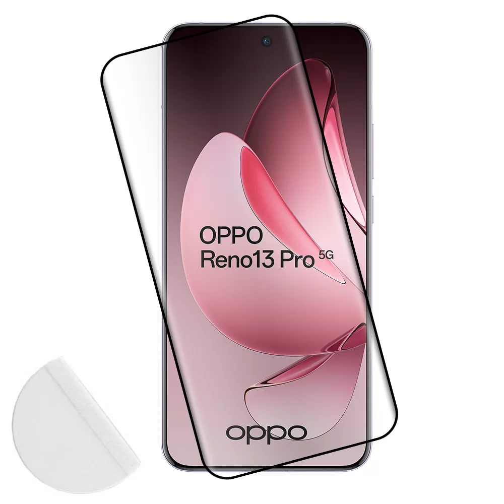 IDOL 1991 TEMPERED GLASS OPPO RENO13 PRO 5G 6.83" 9H 0.30mm 3D FULL GLUE SEMI CURVED FINGER UNLOCK BLACK + SQUEEZY CARD