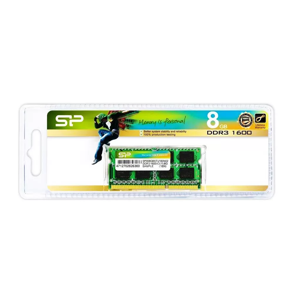 SILICON POWER ΜΝΗΜΗ DDR3 1600 CL11 SO-DIMM 1.5V 8GB 512Mx8 SR 1600MHz SP008GBSTU160N02 - Image 2