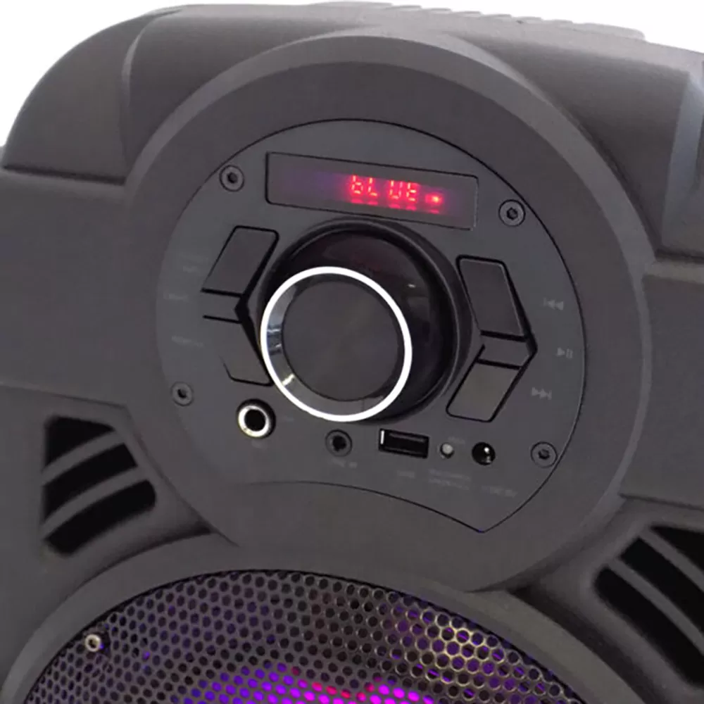AKAI ABTS-808L PARTY SPEAKER ΦΟΡΗΤΟ ΗΧΕΙΟ BLUETOOTH ΜΕ LED, USB, AUX-IN ΚΑΙ ΜΙΚΡΟΦΩΝΟ 10W ΓΙΑ ΚΑΡΑΟΚΕ - Image 2