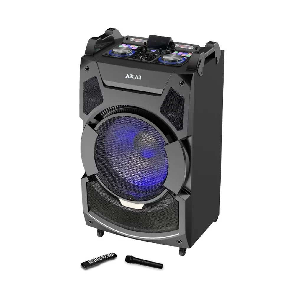 AKAI ABTS-112 PARTY SPEAKER ΦΟΡΗΤΟ ΗΧΕΙΟ ME LED USB, AUX-IN ΚΑΙ ΥΠΟΔΟΧΗ ΓΙΑ ΜΙΚΡΟΦΩΝΟ ΚΑΙ ΜΟΥΣΙΚΟ ΟΡΓΑΝΟ 60W RMS ΓΙΑ ΚΑΡΑΟΚΕ - Image 4