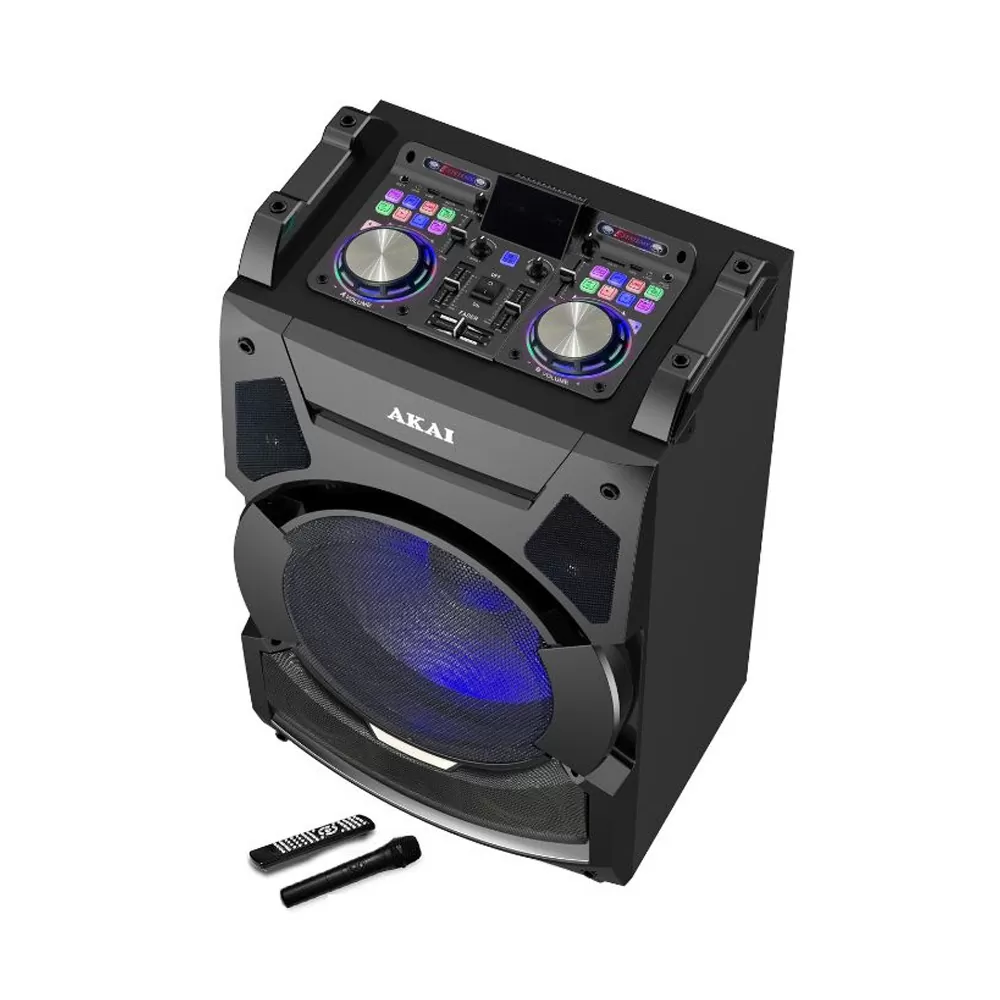 AKAI ABTS-112 PARTY SPEAKER ΦΟΡΗΤΟ ΗΧΕΙΟ ME LED USB, AUX-IN ΚΑΙ ΥΠΟΔΟΧΗ ΓΙΑ ΜΙΚΡΟΦΩΝΟ ΚΑΙ ΜΟΥΣΙΚΟ ΟΡΓΑΝΟ 60W RMS ΓΙΑ ΚΑΡΑΟΚΕ - Image 3