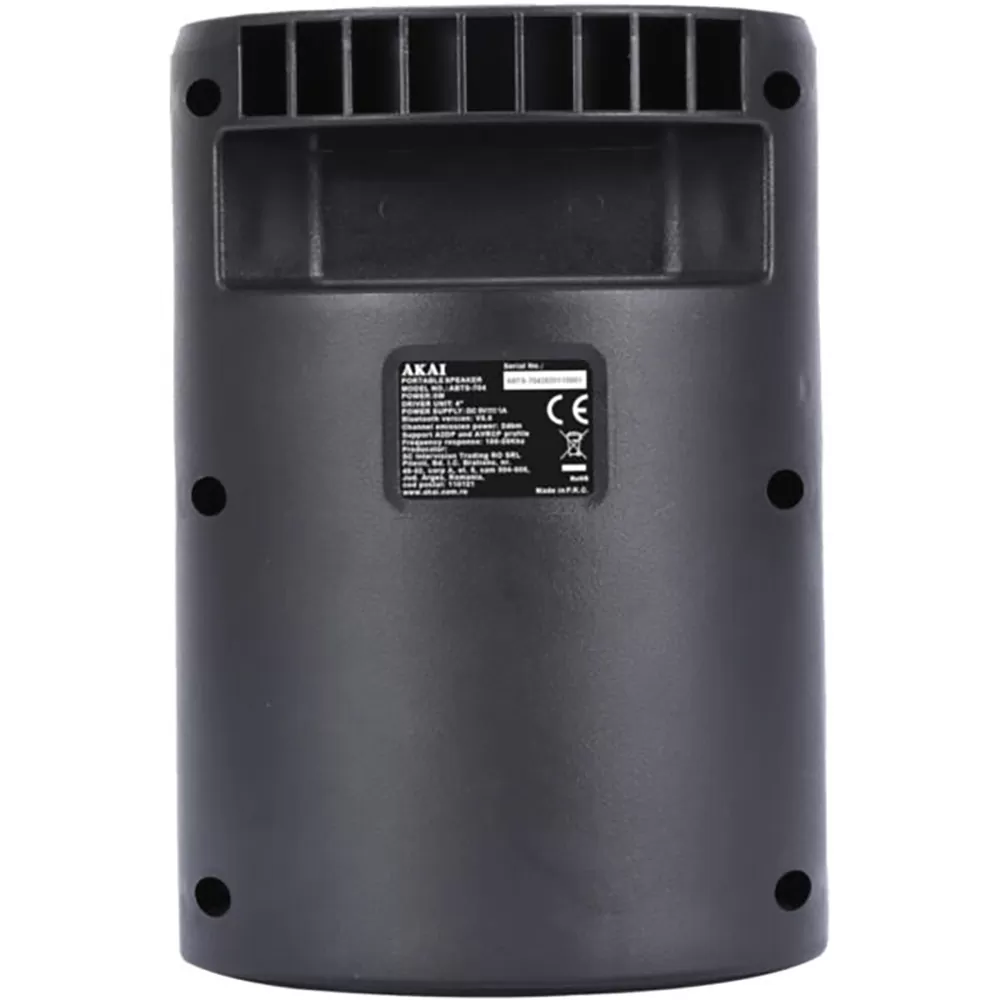 AKAI ABTS-704 PARTY SPEAKER ΦΟΡΗΤΟ ΗΧΕΙΟ BLUETOOTH ΜΕ LED, TWS, USB, MICRO SD, AUX ΚΑΙ ΕΙΣΟΔΟ ΜΙΚΡΟΦΩΝΟΥ 5W ΓΙΑ ΚΑΡΑΟΚΕ - Image 2