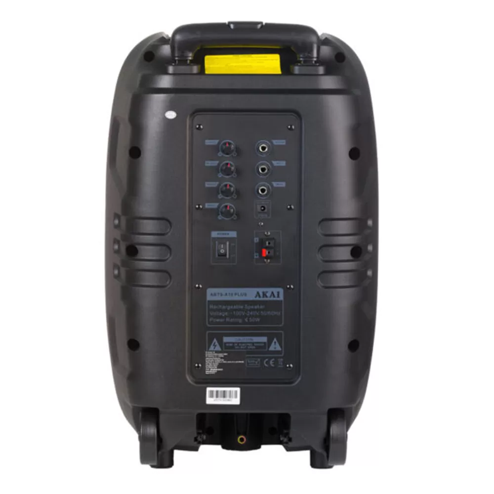 AKAI ABTS-X10 PLUS PARTY SPEAKER ΦΟΡΗΤΟ ΗΧΕΙΟ BLUETOOTH ΜΕ ΕΝΙΣΧΥΤΗ AWS, USB, AUX, ΑΣΥΡΜΑΤΟ ΜΙΚΡΟΦΩΝΟ 50W RMS ΓΙΑ ΚΑΡΑΟΚΕ - Image 4