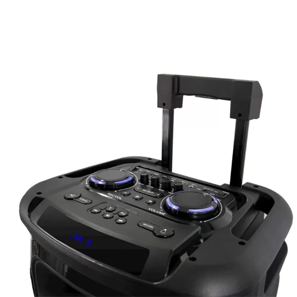 AKAI ABTS-15 PRO VOLCANO PARTY SPEAKER ΦΟΡΗΤΟ ΗΧΕΙΟ ΤΡΟΛΕΪ BLUETOOTH ΜΕ LED, USB, SD, AUX, FM, AWS 75W RMS ΓΙΑ ΚΑΡΑΟΚΕ - Image 2