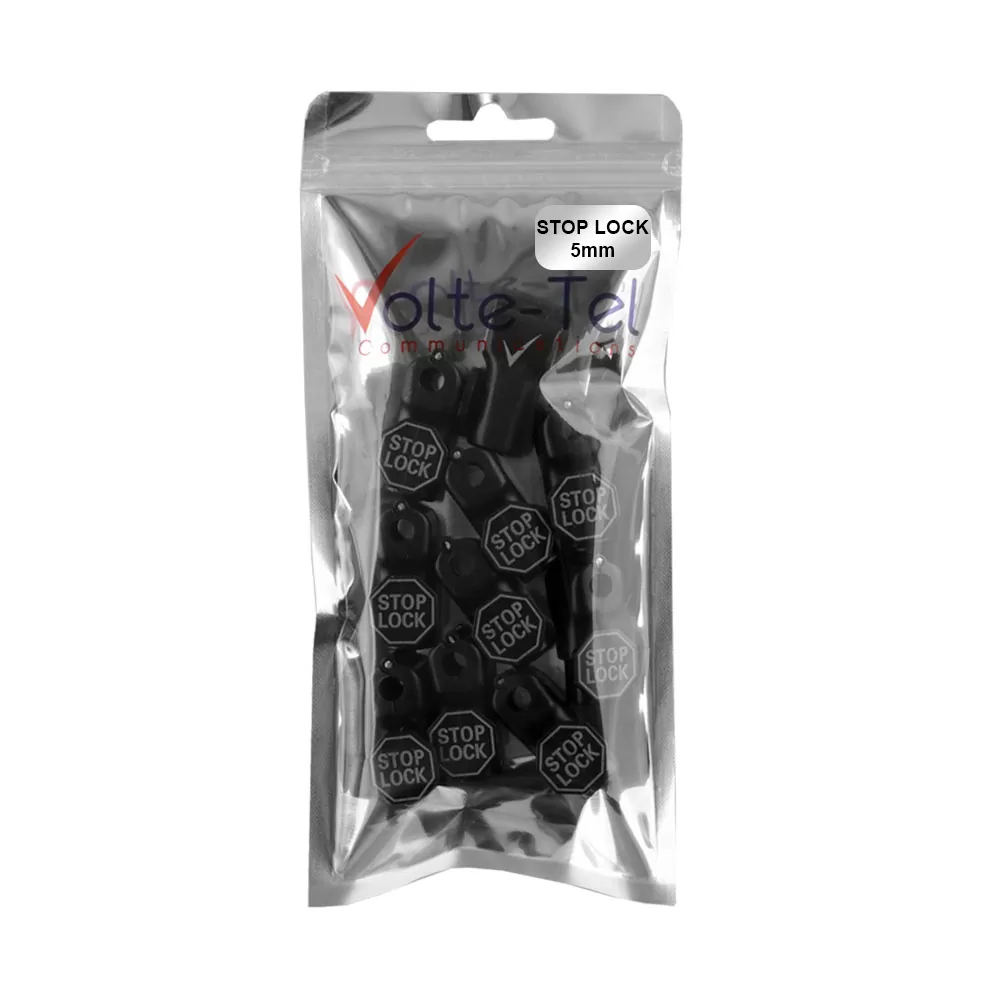 VOLTE-TEL ΑΝΤΙΚΛΕΠΤΙΚΗ ΑΣΦΑΛΕΙΑ ΓΑΝΤΖΟΥ STOP LOCK 5mm BLACK - Image 2