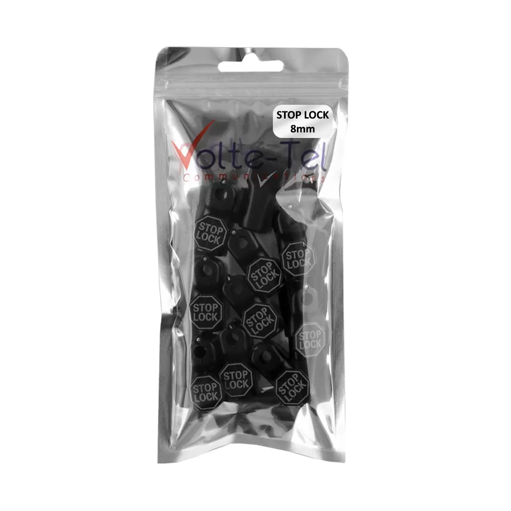 VOLTE-TEL ΑΝΤΙΚΛΕΠΤΙΚΗ ΑΣΦΑΛΕΙΑ ΓΑΝΤΖΟΥ STOP LOCK 8mm BLACK - Image 2