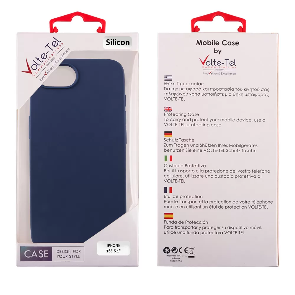 VOLTE-TEL ΘΗΚΗ IPHONE 16E 6.1" SILICON TPU CAMERA GUARD BLUE - Image 2