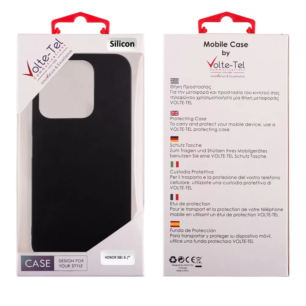 VOLTE-TEL ΘΗΚΗ HONOR X8c 6.7" SILICON TPU BLACK - Image 2