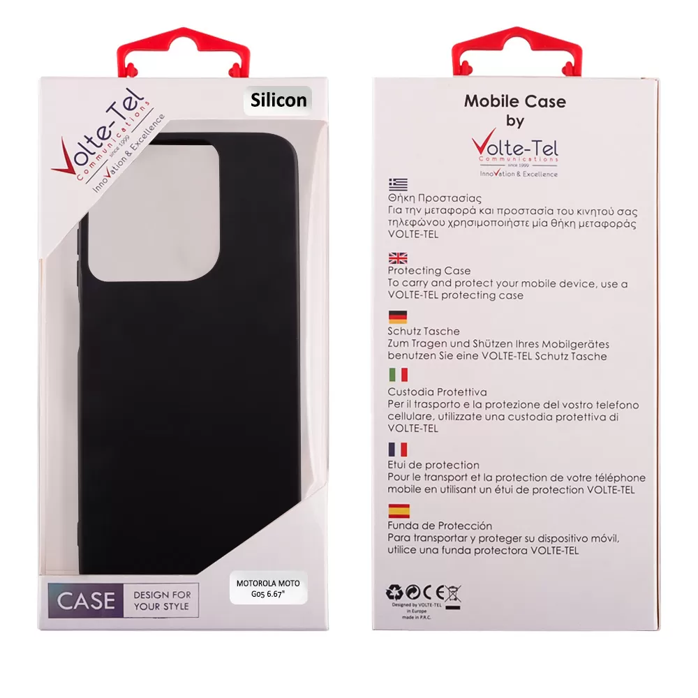 VOLTE-TEL ΘΗΚΗ MOTOROLA MOTO G05 6.67" SILICON TPU BLACK - Image 2