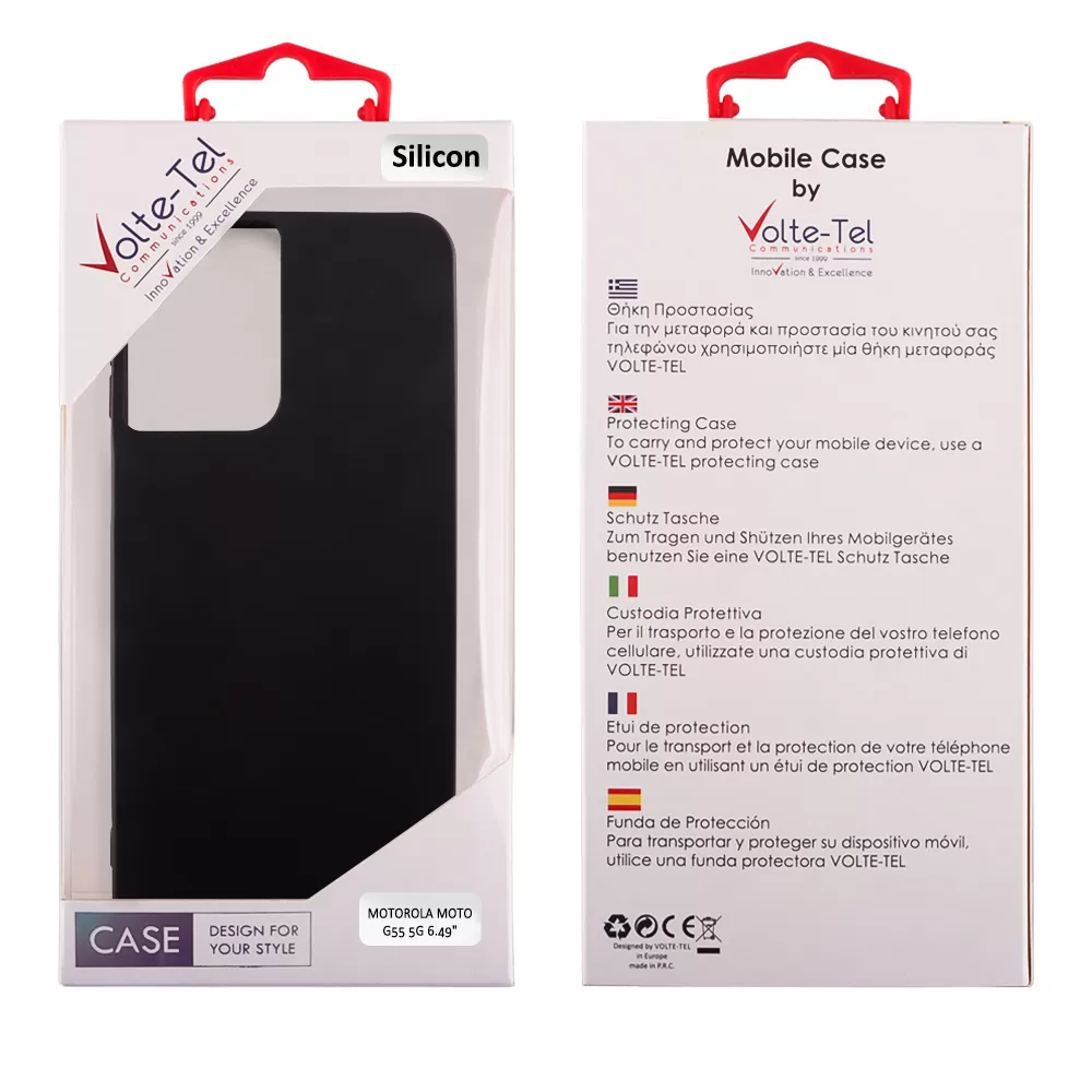 VOLTE-TEL ΘΗΚΗ MOTOROLA MOTO G55 5G 6.49" SILICON TPU BLACK - Image 2