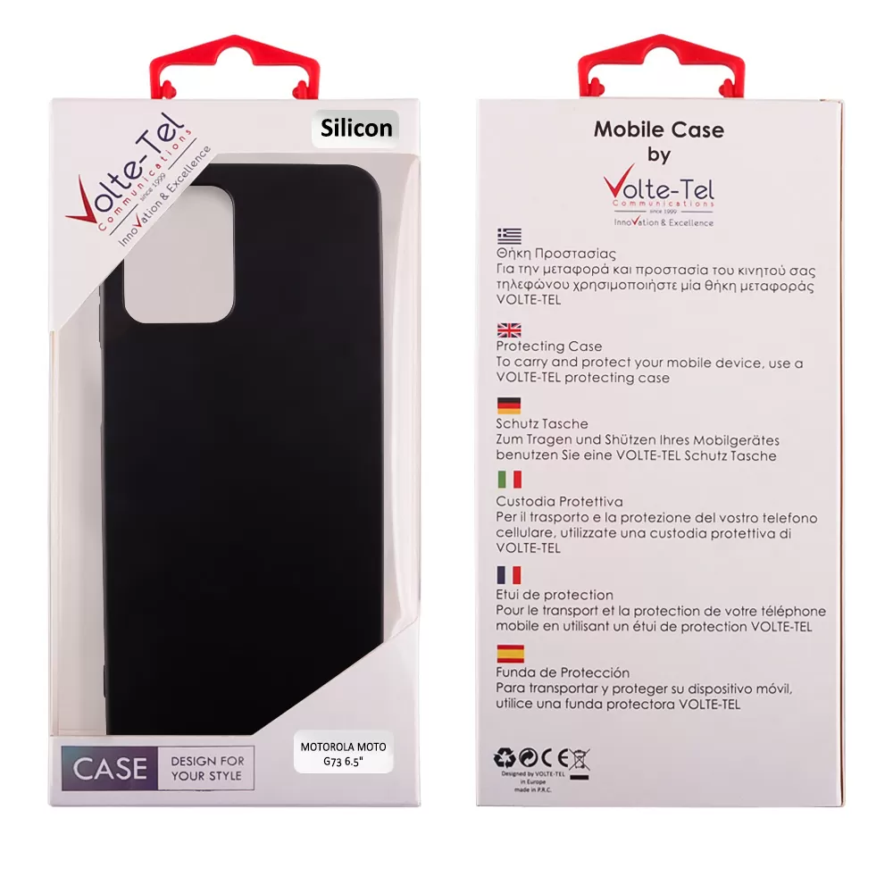 VOLTE-TEL ΘΗΚΗ MOTOROLA MOTO G73 6.5" SILICON TPU BLACK - Image 2