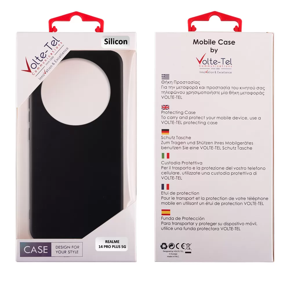 VOLTE-TEL ΘΗΚΗ REALME 14 PRO PLUS 5G 6.83" SILICON TPU BLACK - Image 2