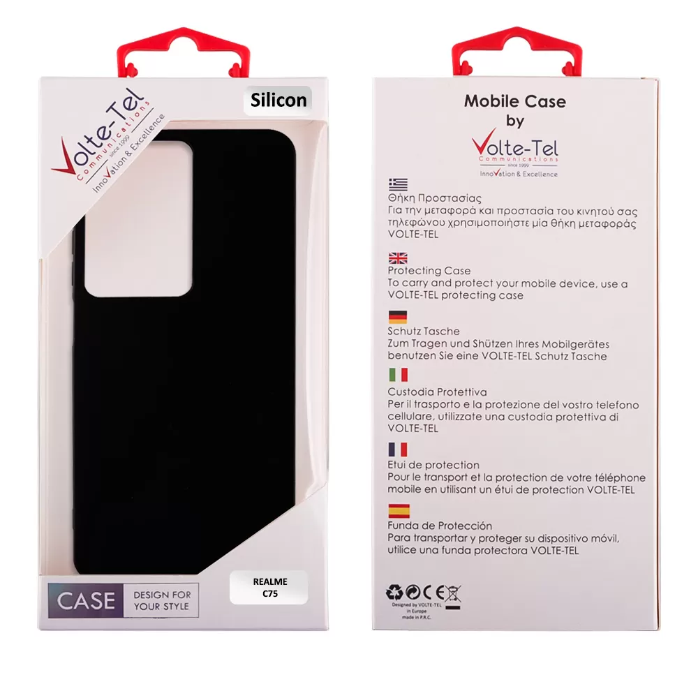 VOLTE-TEL ΘΗΚΗ REALME C75 6.72" SILICON TPU BLACK - Image 2