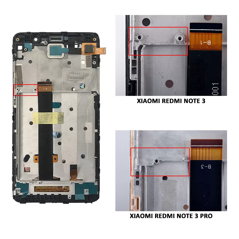 XIAOMI REDMI NOTE 3 ΟΘΟΝΗ + TOUCH SCREEN + LENS + FRAME GOLD REF.OR - Image 2