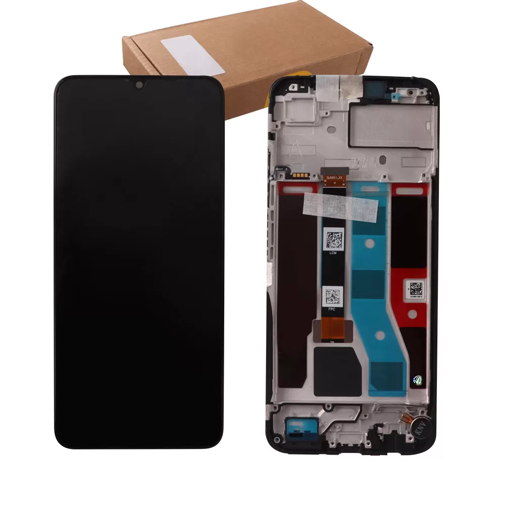 REALME C51 ΟΘΟΝΗ + TOUCH SCREEN + LENS + FRAME 621029000053 BLACK ORIGINAL SERVICE PACK
