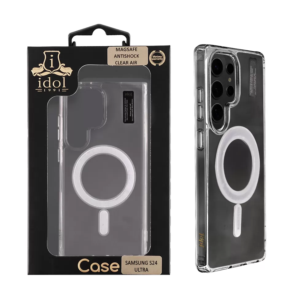IDOL 1991 ΘΗΚΗ SAMSUNG S24 ULTRA 5G S928 6.8" MAGSAFE ANTISHOCK CLEAR AIR BACK COVER TPU CAMERA GUARD ΔΙΑΦΑΝΗ