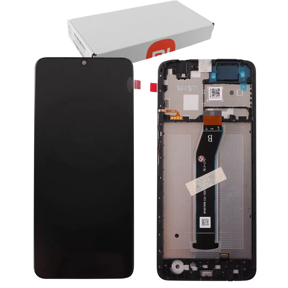 XIAOMI REDMI A3 4G/POCO C61 ΟΘΟΝΗ + TOUCH SCREEN + LENS + FRAME 5600010C3Y00 BLACK ORIGINAL SERVICE PACK