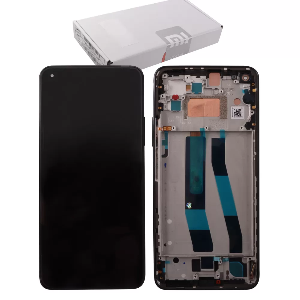 XIAOMI MI 11 LITE 5G ΟΘΟΝΗ + TOUCH SCREEN + LENS + FRAME 5600030K9D00 BLACK ORIGINAL SERVICE PACK