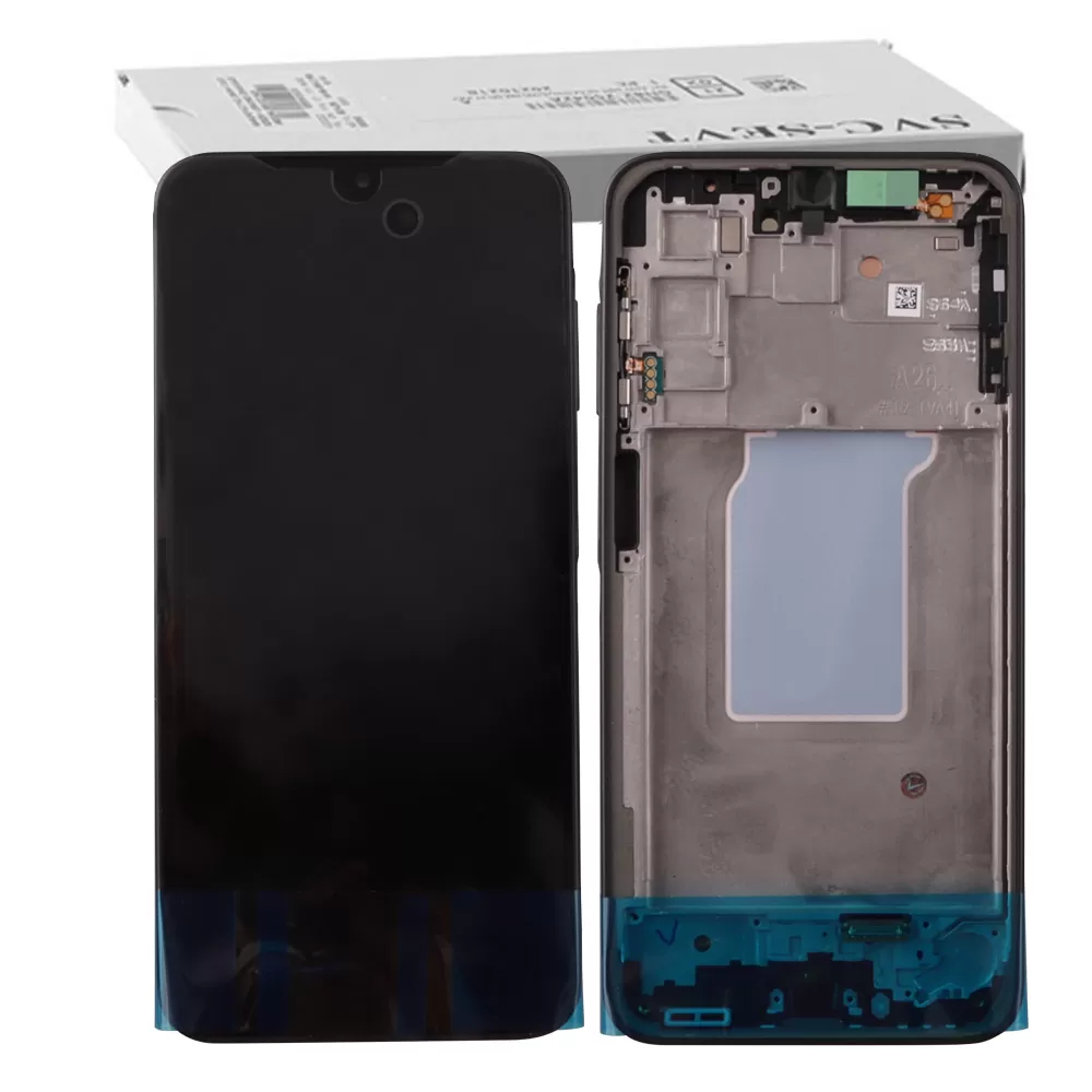 SAMSUNG A26 5G A266 ΟΘΟΝΗ+TOUCH SCREEN + LENS + FRAME GH82-37049A BLACK ORIGINAL SERVICE PACK