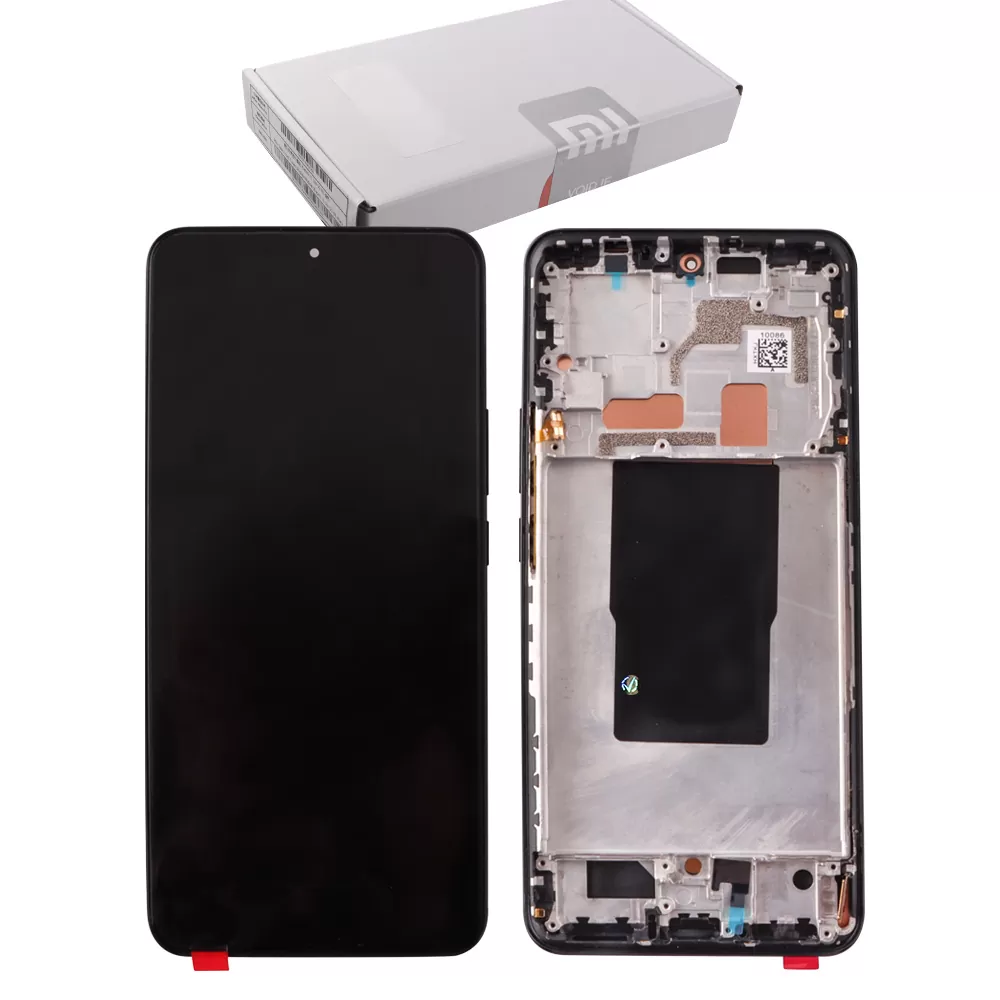 XIAOMI 12T 5G/12T PRO 5G ΟΘΟΝΗ + TOUCH SCREEN + LENS + FRAME 560003L12A00 BLACK ORIGINAL SERVICE PACK