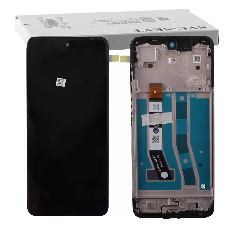MOTOROLA G54/ G54 POWER ΟΘΟΝΗ + TOUCH SCREEN + LENS + FRAME 5D68C23304 BLACK ORIGINAL SERVICE PACK