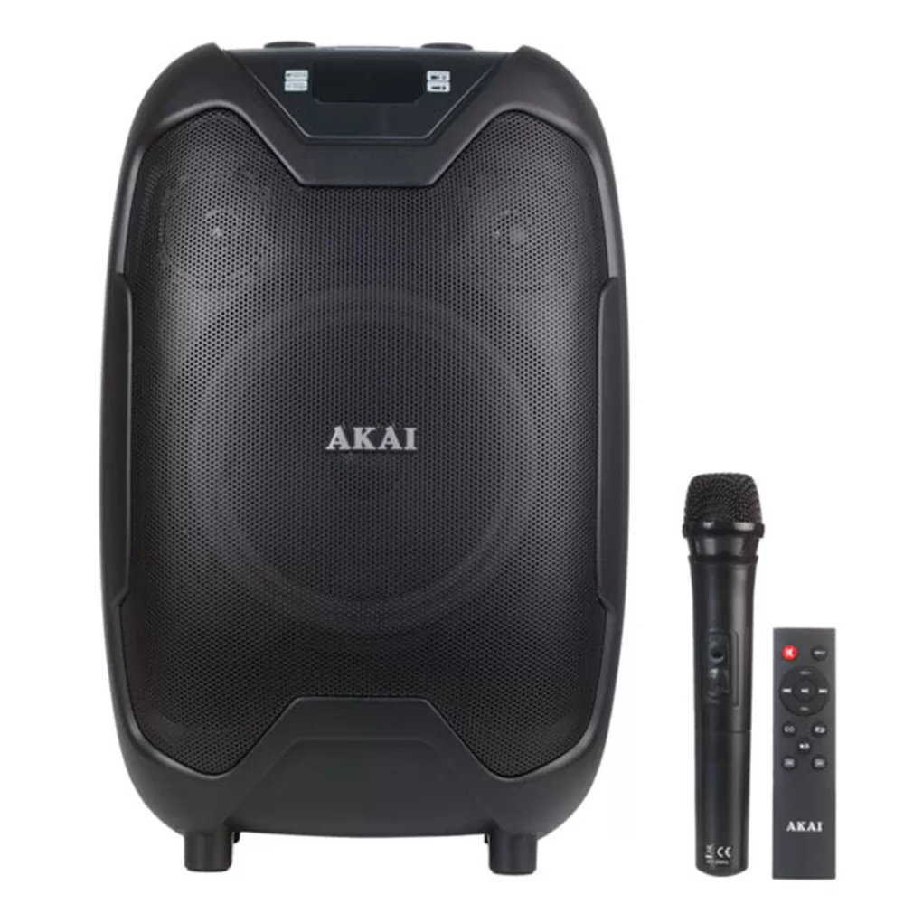 AKAI ABTS-X10 PLUS PARTY SPEAKER ΦΟΡΗΤΟ ΗΧΕΙΟ BLUETOOTH ΜΕ ΕΝΙΣΧΥΤΗ AWS, USB, AUX, ΑΣΥΡΜΑΤΟ ΜΙΚΡΟΦΩΝΟ 50W RMS ΓΙΑ ΚΑΡΑΟΚΕ