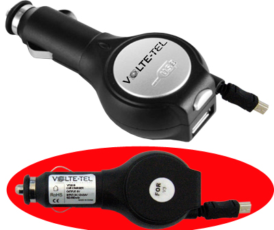 VOLTE-TEL MINI USB ΦΟΡΤΙΣΤΗΣ ΑΥΤΟΚΙΝΗΤΟΥ USB ΠΤΥΣΣΟΜΕΝΟΣ VTC019 - Image 2