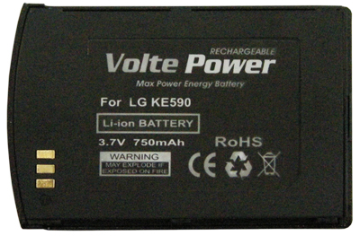 ΜΠΑΤΑΡΙΑ LG KE590 BLACK 750mAh Li-ion VoltePower - Image 2