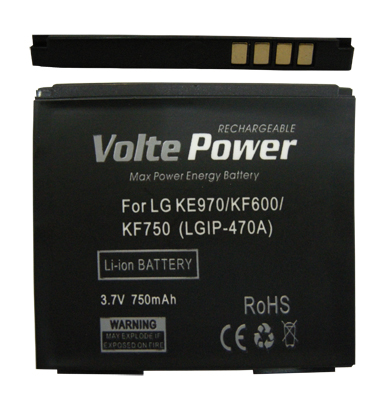ΜΠΑΤΑΡΙΑ LG KE970shine/KF750 750mAh Li-ion (IP-470A) VoltePower - Image 2