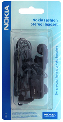 HANDS FREE STEREO NOKIA HS-3 N90/N70/6230/6101 BLACK PACKING OR - Image 2