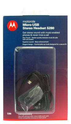 HANDS FREE STEREO MOTOROLA S280 V8/Q9 BLACK PACKING OR - Image 2