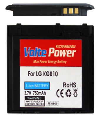 ΜΠΑΤΑΡΙΑ LG KG810 BLACK 750mAh Li-ion (LGLP-GAMM)VoltePower - Image 2