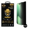 IDOL 1991 TEMPERED GLASS IPHONE 17 AIR 6.5" 9H 0.25mm PRIVACY ANTISPY SEMI CURVED FULL GLUE BLACK
