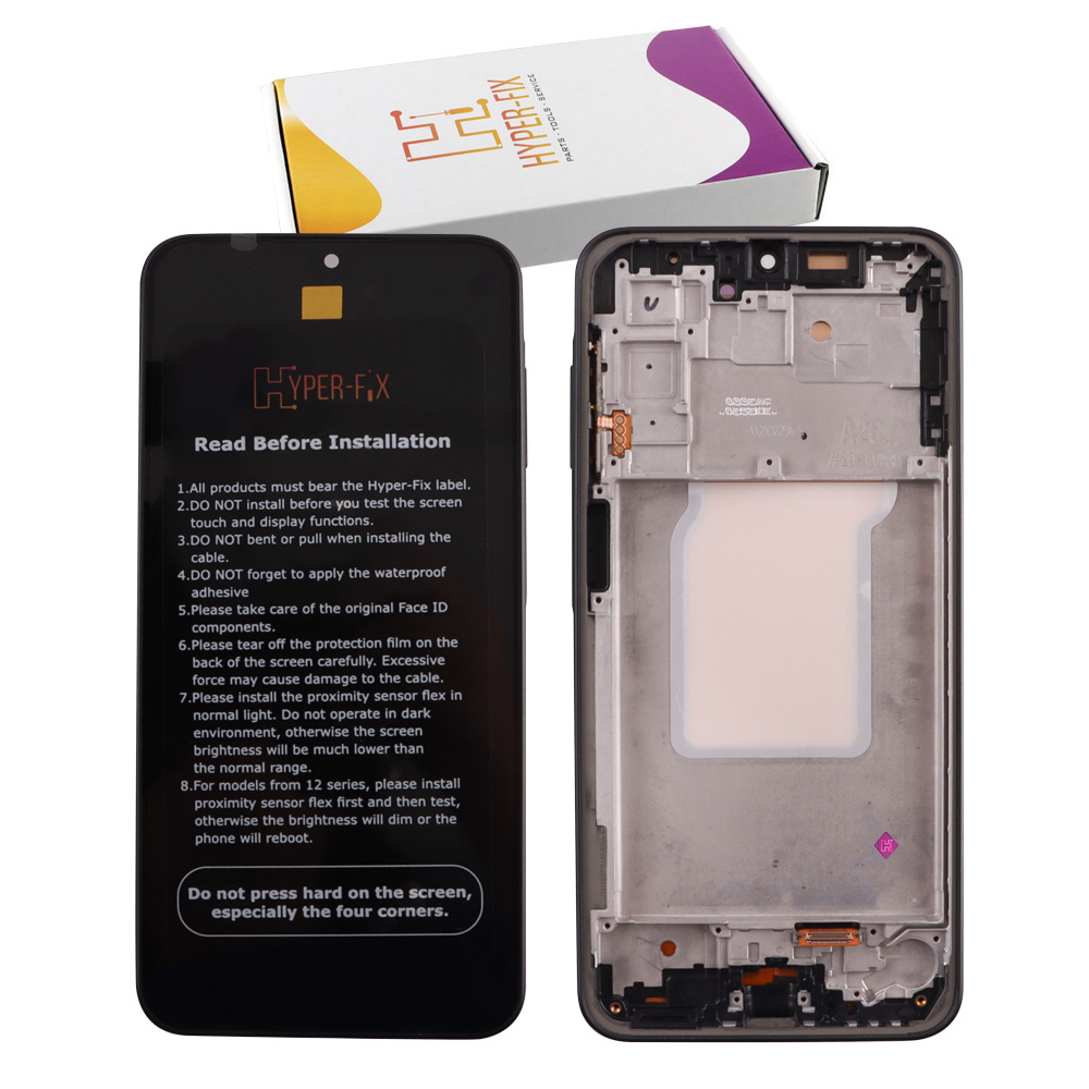 SAMSUNG A26 5G A266 ΟΘΟΝΗ+TOUCH SCREEN + LENS + FRAME HF-GH82-37049A BLACK HYPER-FIX SERVICE PACK