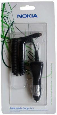ΦΟΡΤΙΣΤΗΣ ΑΥΤΟΚΙΝΗΤΟΥ NOKIA DC-4 6101/N90/N70/6111 890mA BLACK PACKING OR - Image 2