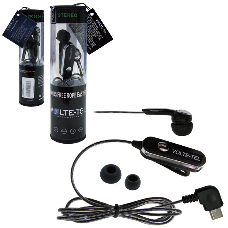 HANDS FREE HTC P3700 ROPE VOLTE-TEL VT607+VT014 ON/OFF 2pcs BLACK