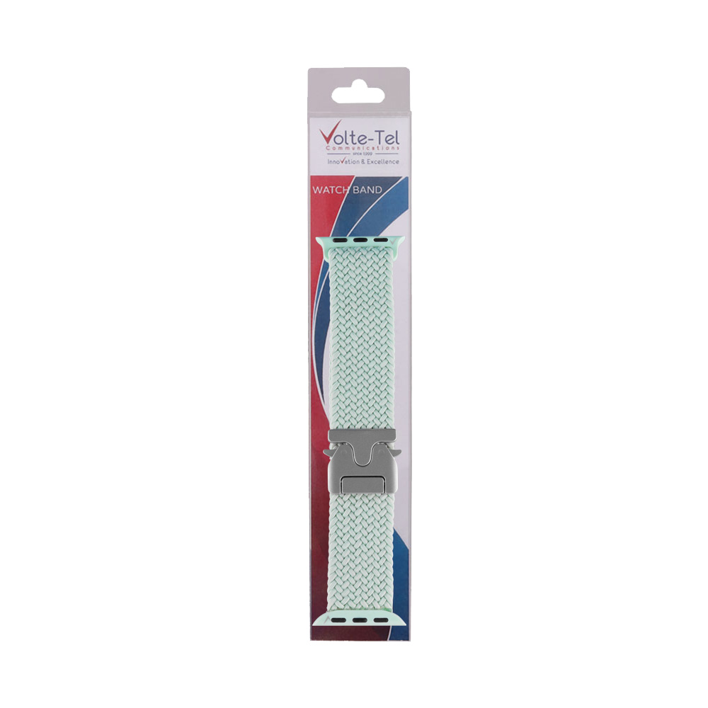 VOLTE-TEL VT144 ΛΟΥΡΑΚΙ ΡΟΛΟΓΙΟΥ ΣΥΜΒΑΤΟ ΜΕ APPLE WATCH 42/44/45/46/49mm BRAIDED PARACHUTE BUCKLE MINT GREEN - Image 2