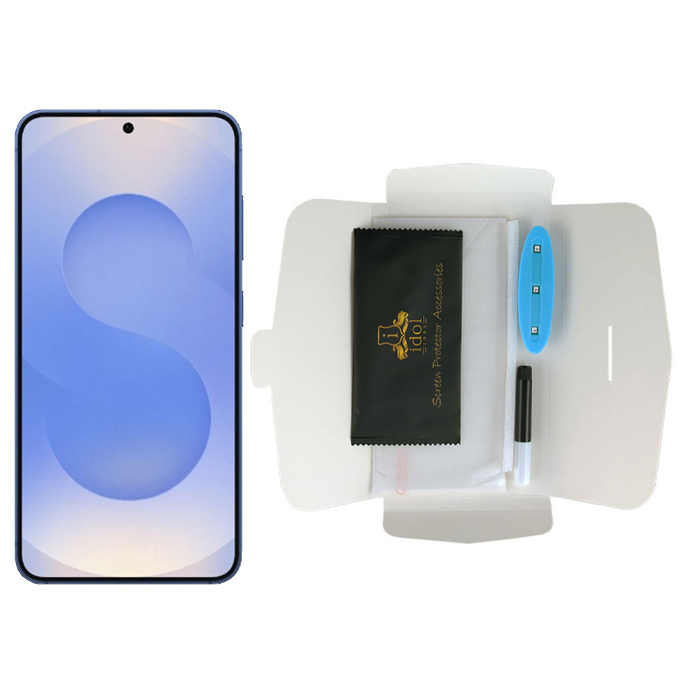 IDOL 1991 TEMPERED UV GLASS SAMSUNG S25 5G S931 6.2" 9H 0.20mm 10D SEMI WITH GLUE-TOOL FINGER UNLOCK FULL COVER TRANSPARENT - Image 5