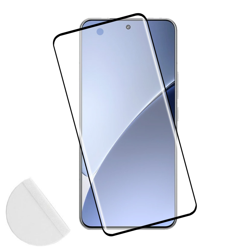 IDOL 1991 TEMPERED GLASS XIAOMI 15S PRO 5G 6.73" 9H 0.30mm GLAMOUR FULL COVER 3D FULL GLUE FINGER UNLOCK BLACK+SQUEEZY CARD