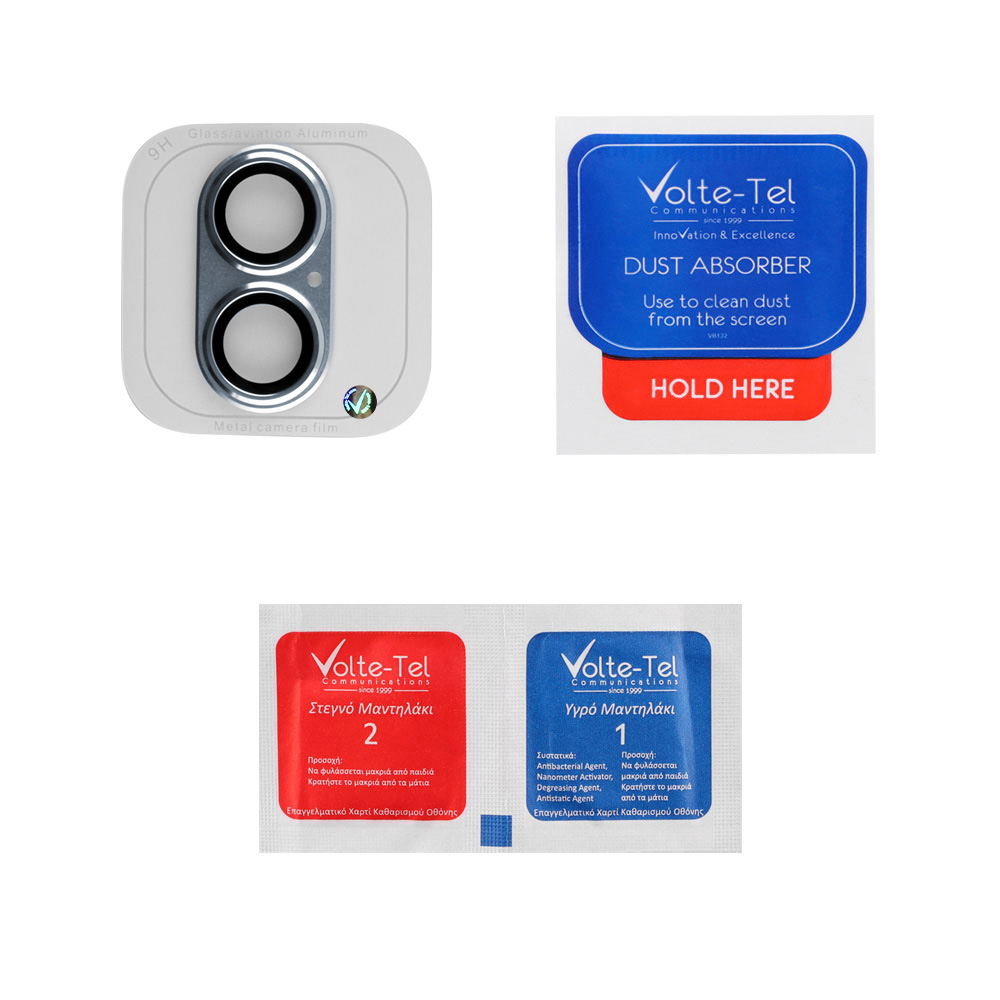 VOLTE-TEL CAMERA GLASS COVER IPHONE 17 6.3" 9H 0.30MM 3D AR ALUMINIUM-ELECTROPLATING FRAME BLUE - Image 3